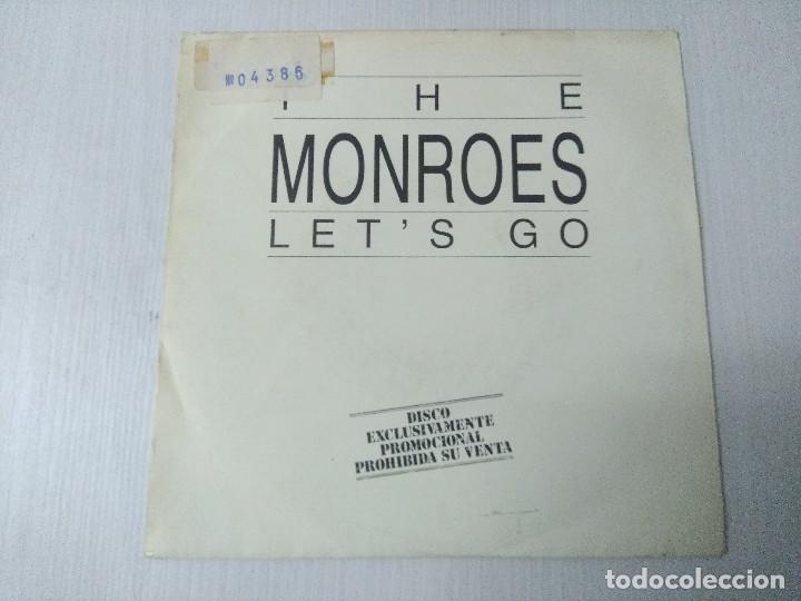 Discos de vinilo: THE MONROES/LETS GO/SINGLE PROMOCIONAL. - Foto 2