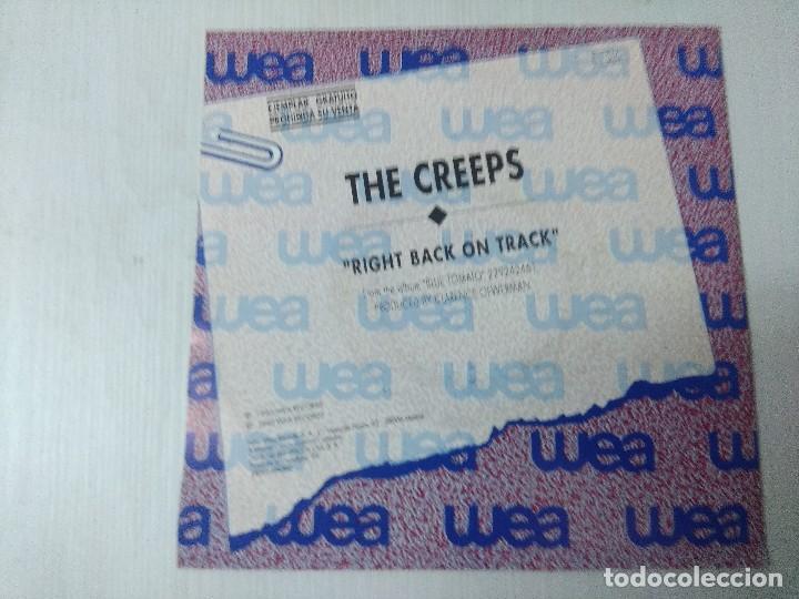 Discos de vinilo: THE CREEPS/RIGHT BACK ON TRACK/SINGLE PROMOCIONAL. - Foto 3