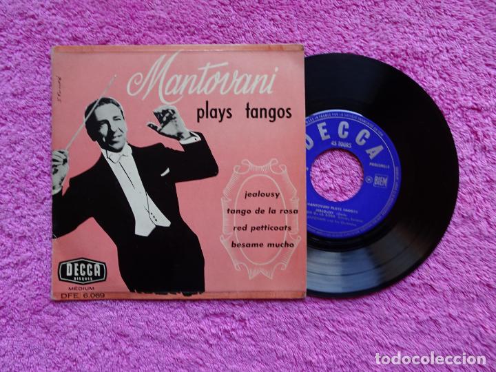 PLAYS TANGOS MANTOVANI JEALOUSY DECCA DFE 6069 FRANCIA (Música - Discos de Vinilo - EPs - Clásica, Ópera, Zarzuela y Marchas	)