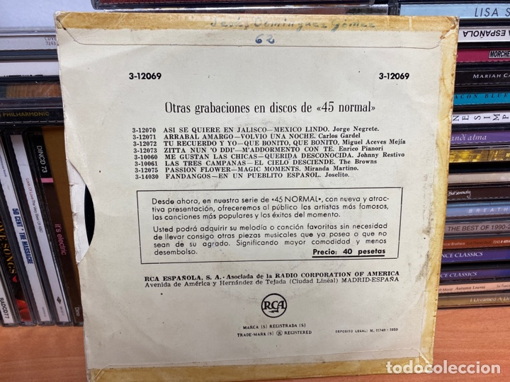 Discos de vinilo: P&eacute;rez Prado - Skokiaan / Perfidia (7&rdquo;, Single) 1959/ES - Foto 2