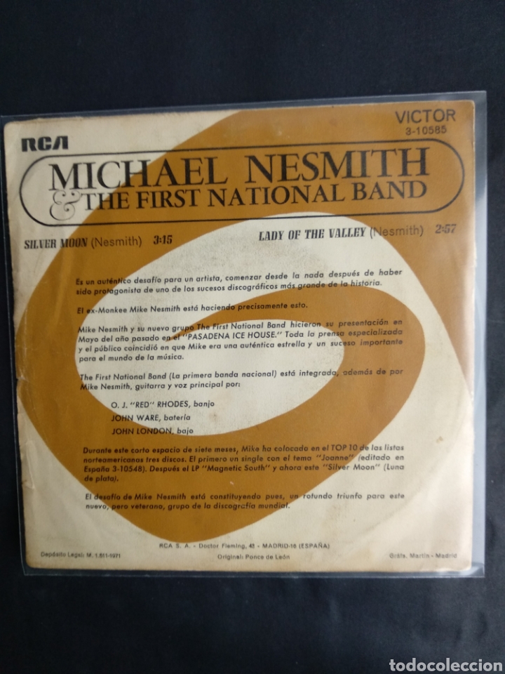 Discos de vinilo: *MICHAEL NESMITH, SILVER MOON, 1971 - Foto 2