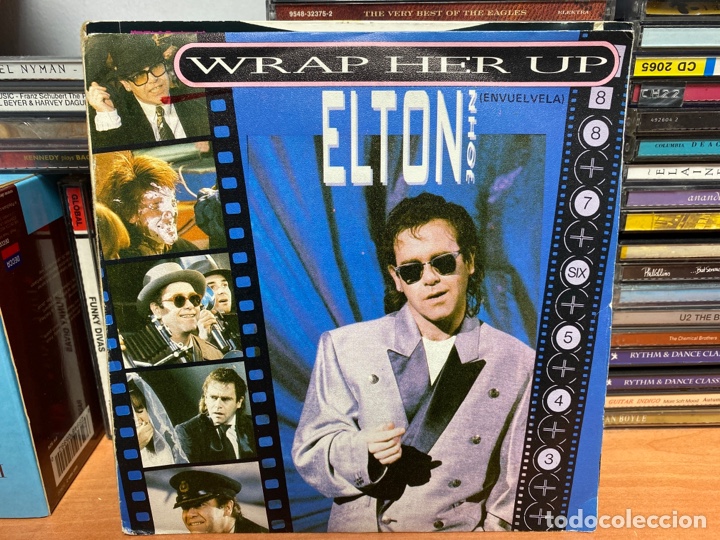 Discos de vinilo: Elton John - Wrap Her Up = Envu&eacute;lvela (7&rdquo;, Single) - Foto 1