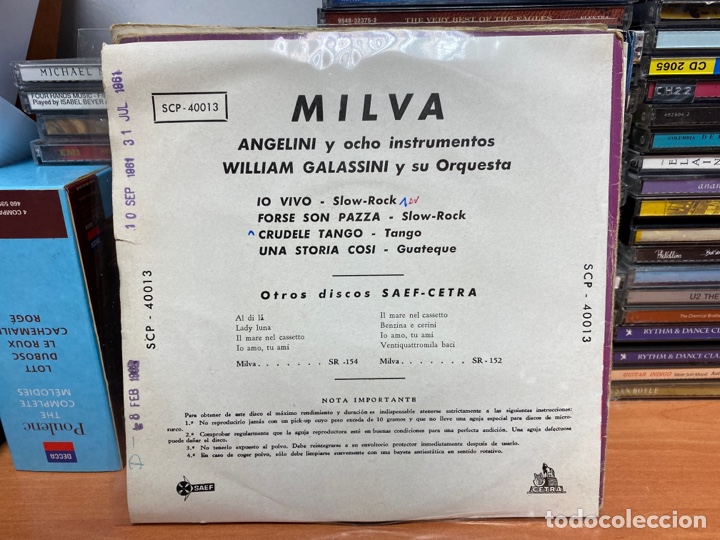 Discos de vinilo: Milva - Io Vivo (7&rdquo;, EP) - Foto 2