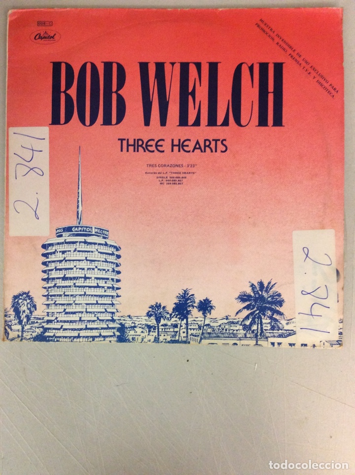 Discos de vinilo: Bob Welch. Three hearts. Dr Hook. Sharing the night together. - Foto 1
