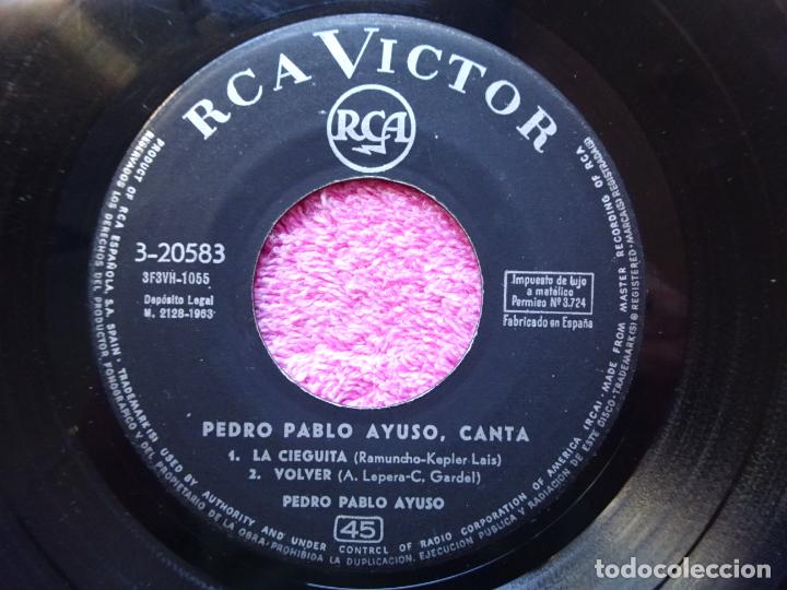 Discos de vinilo: pedro pablo ayuso la cieguita 1963 rca victor 3-20583 - Foto 5 - 304541688