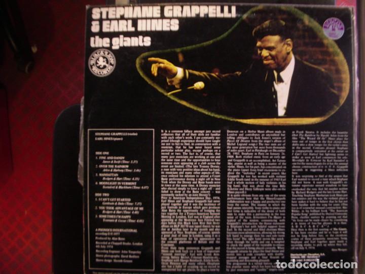 Discos de vinilo: STEPHANE GRAPPELLI + EARL HINES- THE GIANTS. LP. - Foto 2