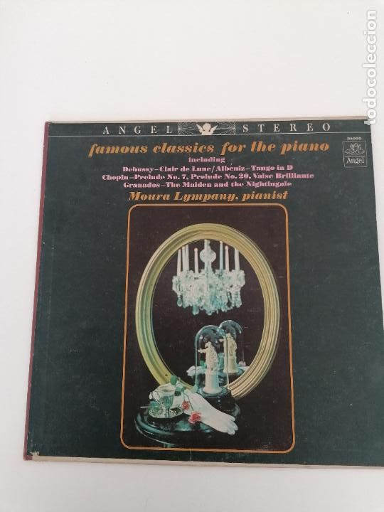 Disques de vinyle: Famous classics for the piano moura lympany lp angel made in england 1963