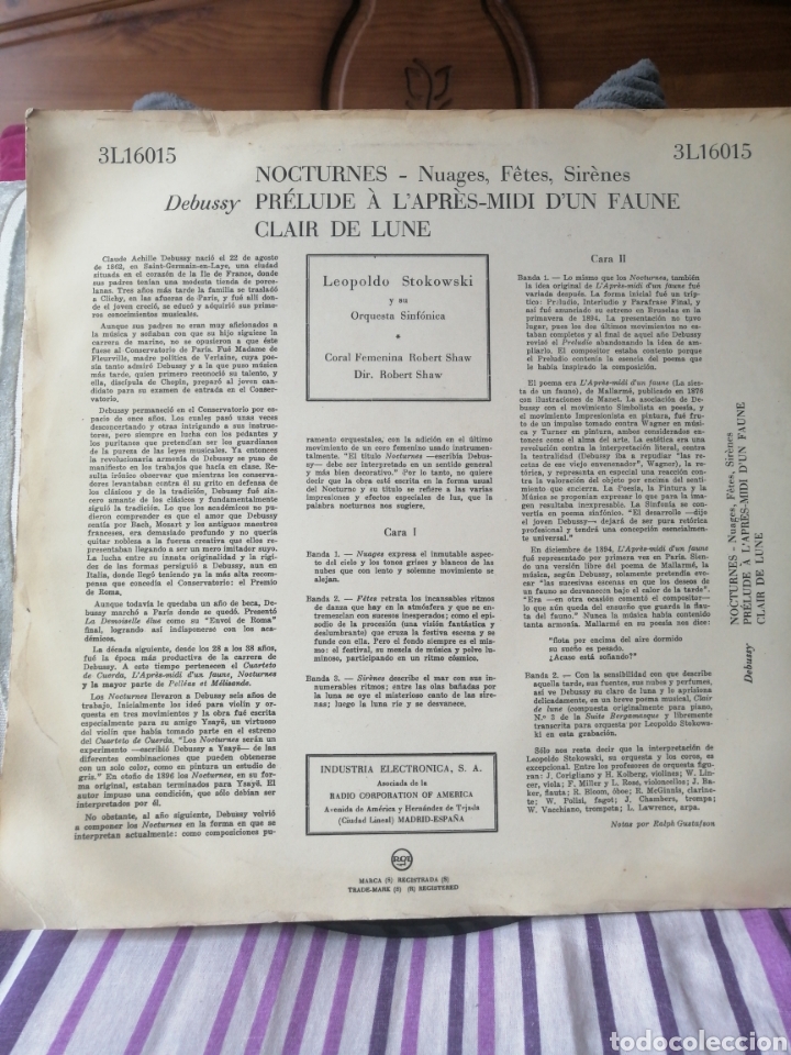 Discos de vinilo: Debussy nocturnes - Foto 3