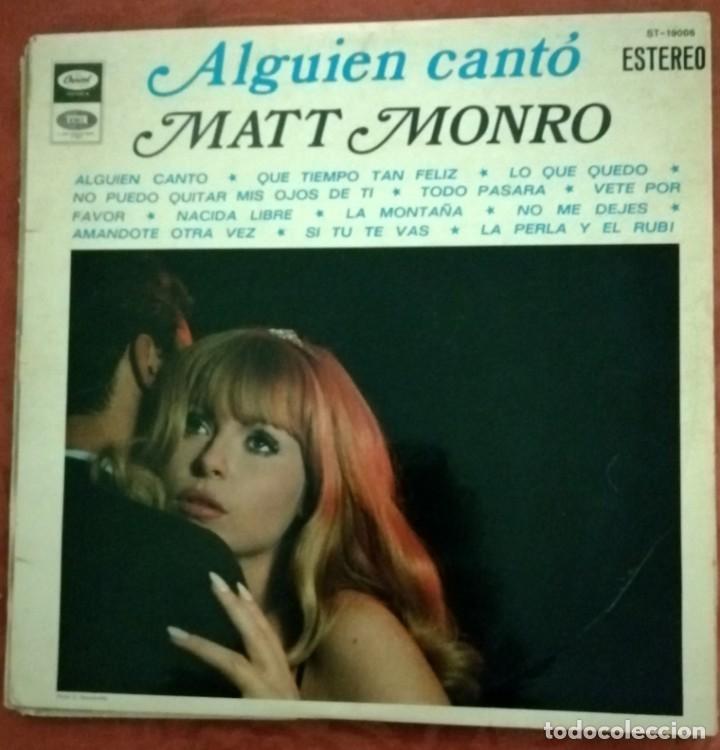 Discos de vinilo: Matt Monro: Alguien cant&oacute; (1969) - Foto 1