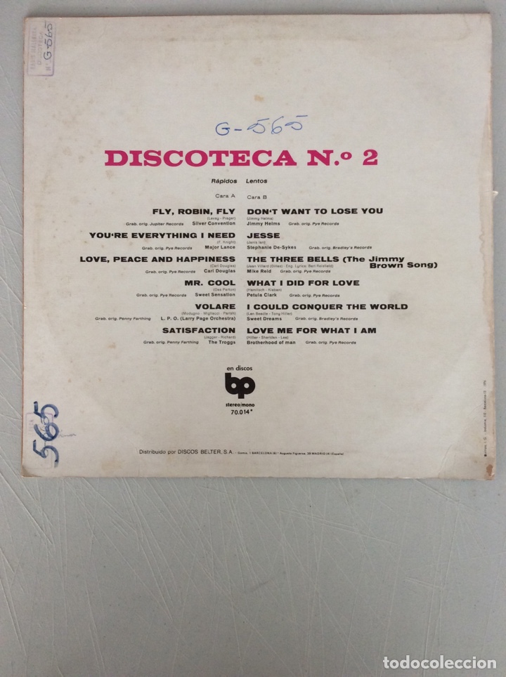 Discos de vinilo: Discoteca n&ordm; 2. V&iacute;a a&eacute;rea. - Foto 2