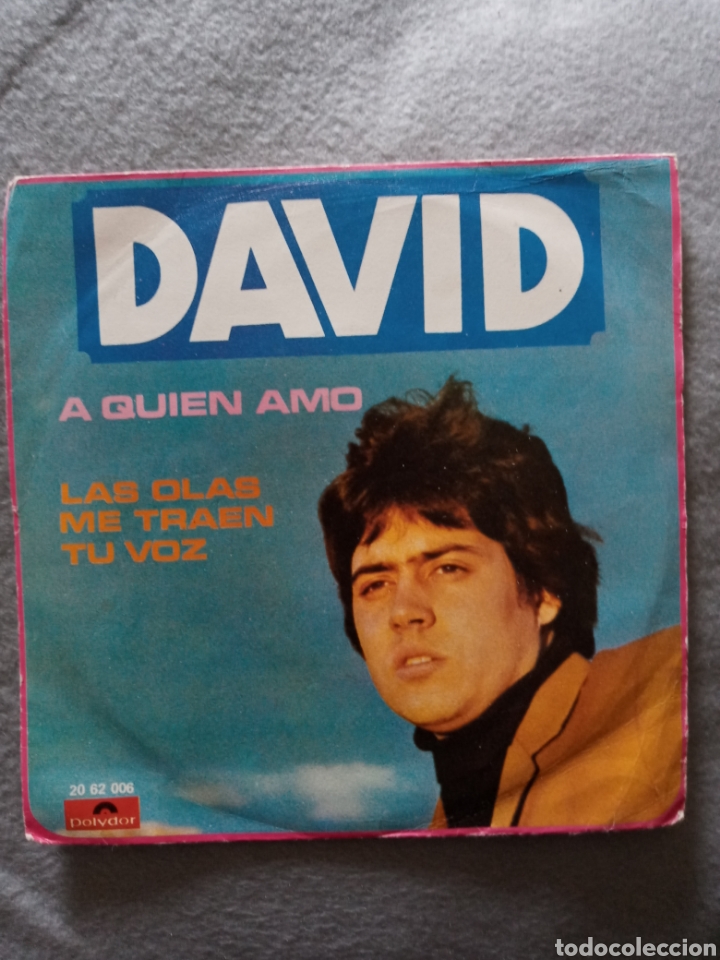 Discos de vinilo: David-A quien amo ..disco vinilo single - Foto 1