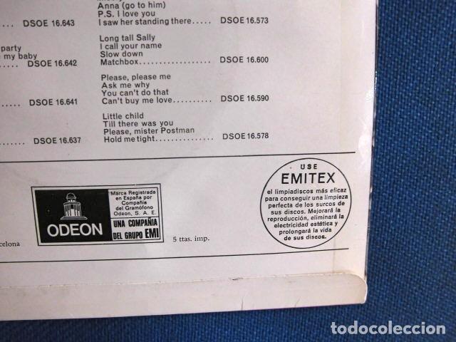 Discos de vinilo: BEATLES SINGLE EP ORIGINAL EMI ODEON ESPAÑA LABEL CAMBIO LOGOTIPO Y DIFERENTE REFERENCIA - Foto 9 - 304705408