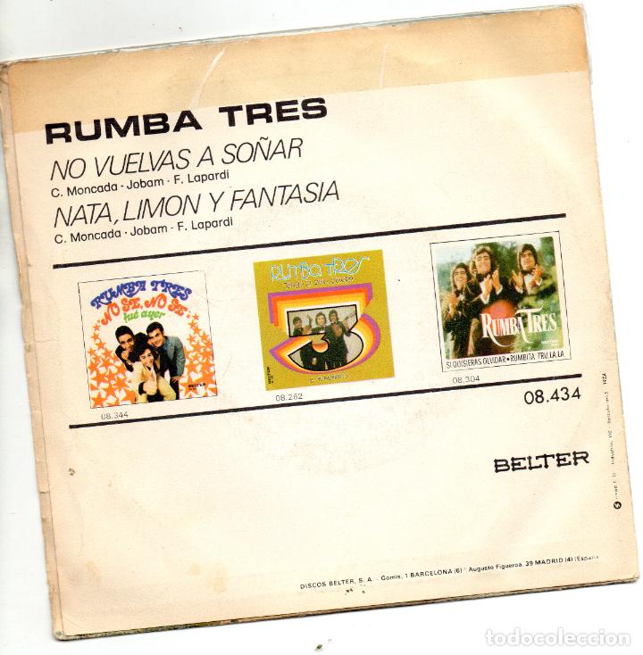 Discos de vinilo: RUMBA TRES - NO VUELVAS A SO&Ntilde;AR - SINGLE - Foto 2