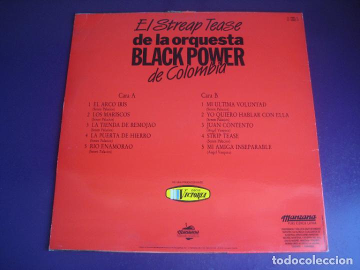 Discos de vinilo: El Streap Tease De La Orquesta Black Power De Colombia - LP MANZANA 1990 - LATIN SALSA - SIN USO - Foto 2 - 304813468
