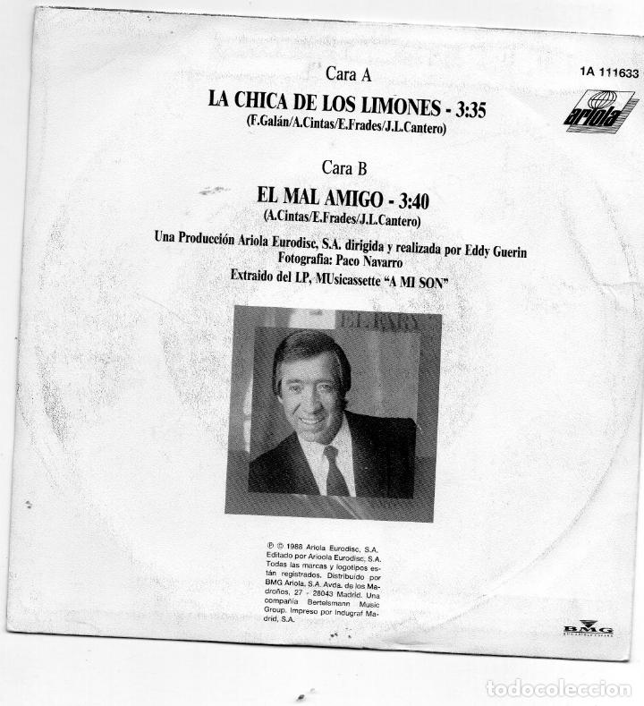 Discos de vinilo: EL FARY - LA CHICA DE LOS LIMONES - SINGLE - Foto 2