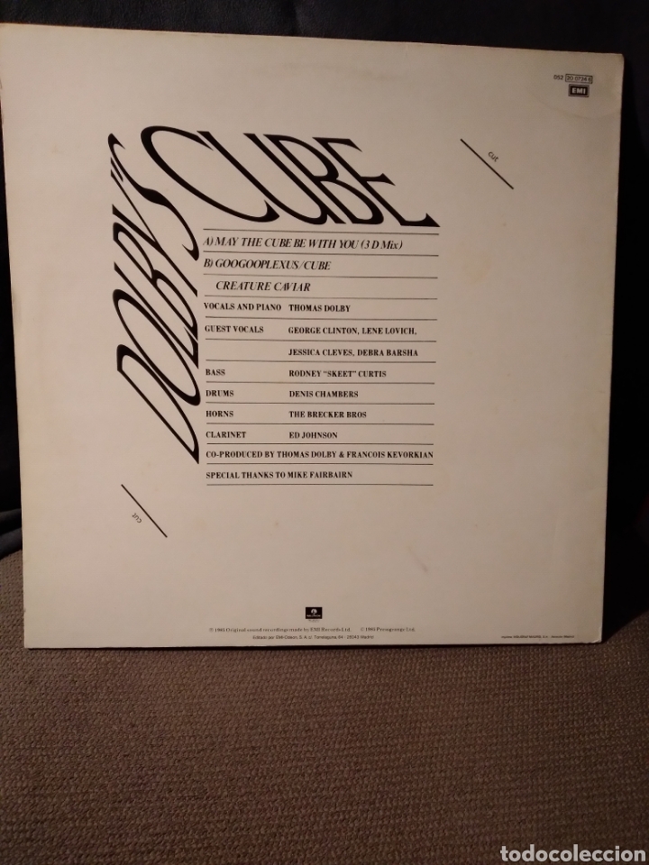 Discos de vinilo: Vinilo MAXISINGLE - DOLBYS CUBE &rdquo;MAY THE CUBE BE WITH YOU&rdquo; ESP.85 - Foto 2