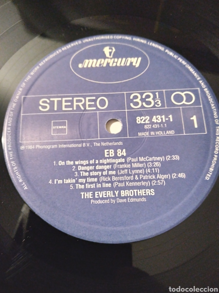 Discos de vinilo: Vinilo - THE EVERLY BROTHERS &rdquo;EB84&rdquo; NETH.84 - Foto 3