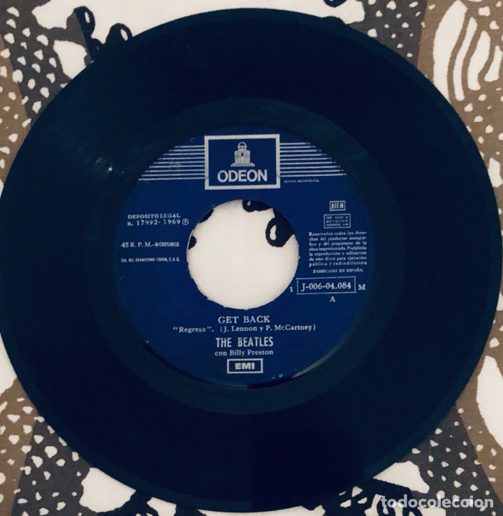Discos de vinilo: The Beatles: Get Back/Don&rsquo;t Let Me Down - Foto 2