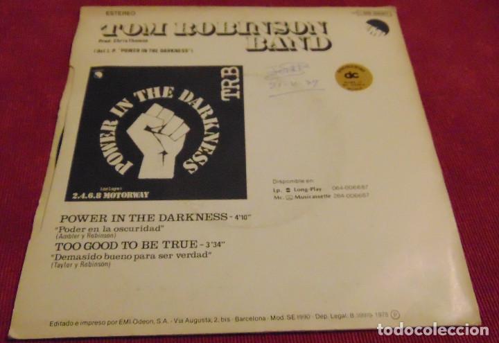 Discos de vinilo: Tom Robinson Band &ndash; Poder En La Oscuridad - SINGLE 1978 - Foto 2