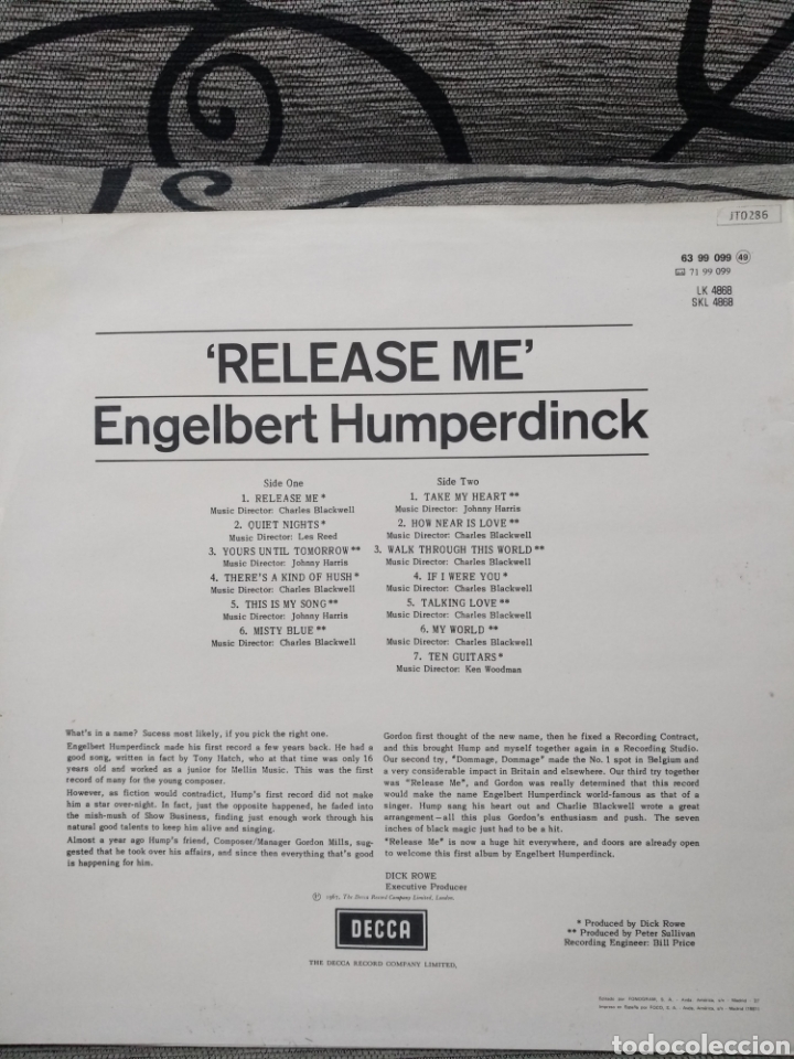 Discos de vinilo: Engelbert Humperdinck _� Release Me - Foto 2