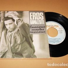 Disques de vinyle: EROS RAMAZZOTTI - EMOCIONES CUANTAS EMOCIONES - SINGLE - 1986. Lote 305060328
