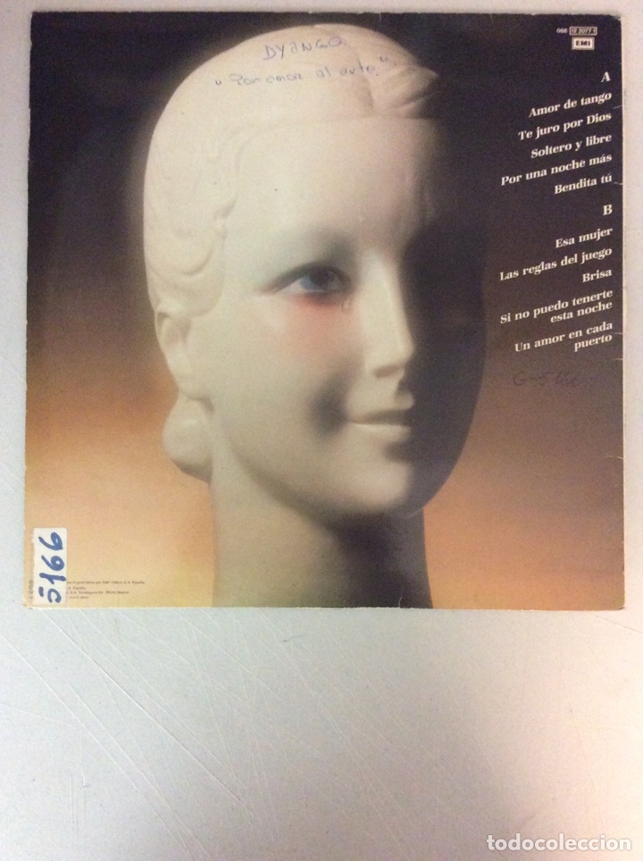 Discos de vinilo: Dyango. Por amor al arte. - Foto 2