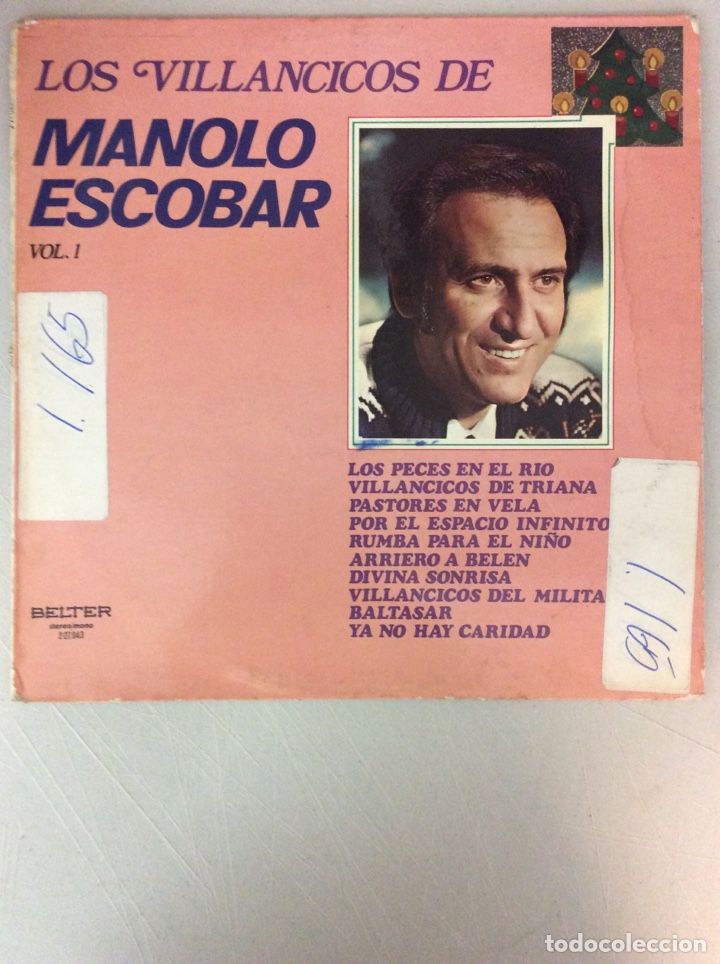 Discos de vinilo: Manolo Escobar. Los villancicos de - Foto 1