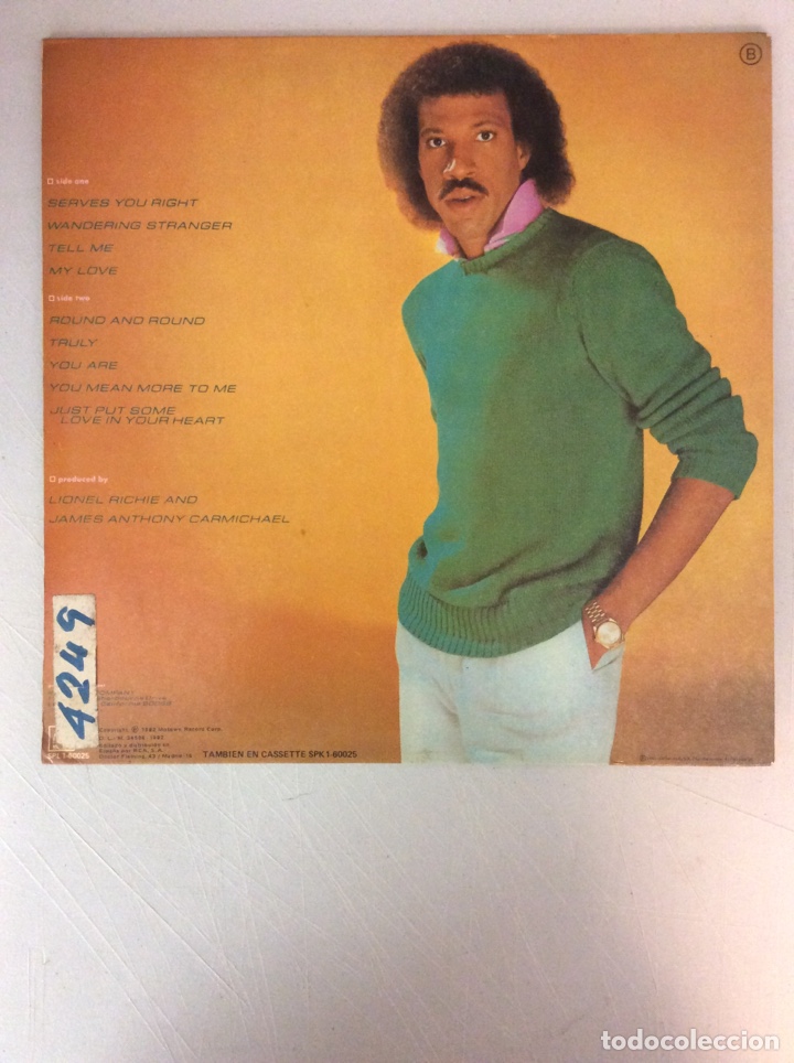 Discos de vinilo: Lionel Richie. Truly. - Foto 2