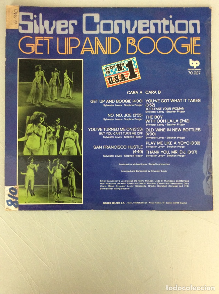 Discos de vinilo: Silver Convention. Get up and boogie. - Foto 2
