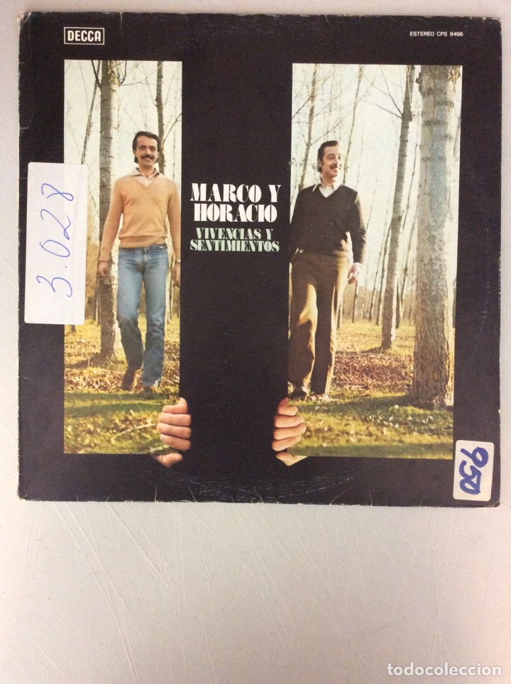Discos de vinilo: Marco y Horacio. Vivencias y sentimientos. - Foto 1