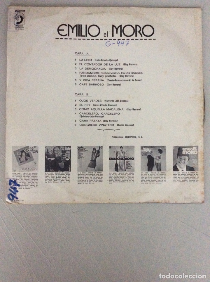 Discos de vinilo: Emilio El Moro. La democracia. - Foto 2