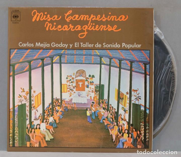 Disques de vinyle: LP. ARLOS MEJIA GODOY Y EL TALLER DE SONIDO POPULAR. MISA CAMPESINA NICARAGUENSE