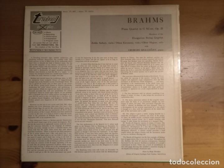 Discos de vinilo: BRAHMS-CUARTETO PIANO Y CUERDA (VINILO) - Foto 2