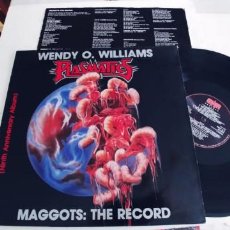 Discos de vinilo: WENDY O. WILLIAMS PLASMATICS-LP MAGGOTS THE RECORD-ENCARTE LETRAS-NUEVO. Lote 305257863