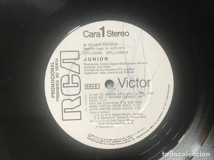 Discos de vinilo: Junior. Portada doble. Raro. RCA 1976 - Foto 4