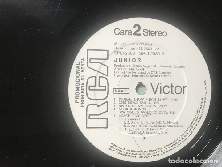 Discos de vinilo: Junior. Portada doble. Raro. RCA 1976 - Foto 5