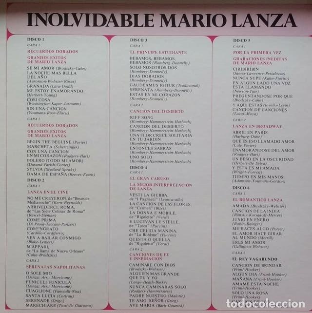 Discos de vinilo: INOLVIDABLE MARIO LANZA - Foto 3