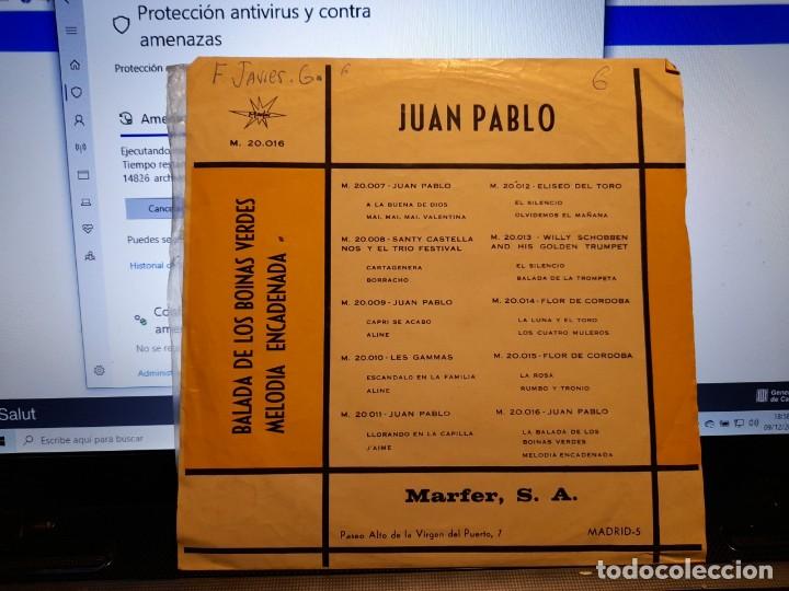 Discos de vinilo: SINGLE JUAN PARDO : LA BALADA DE LOS BOINAS VERDES - Foto 2