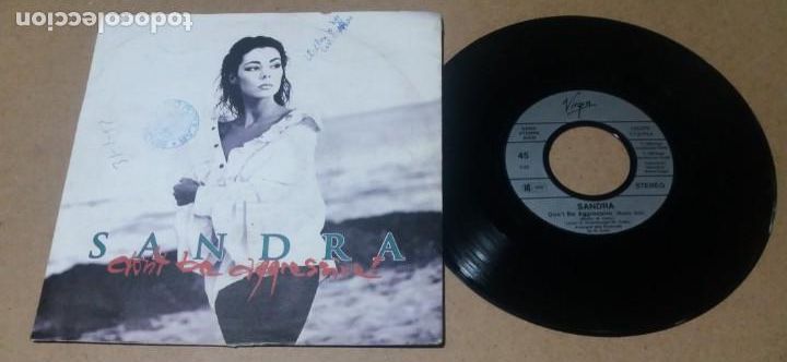 Discos de vinilo: SANDRA / DONT BE AGGRESSIVE / SINGLE 7 PULGADAS - Foto 1
