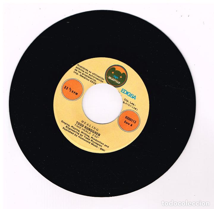 Discos de vinilo: TODD RUNDGREN - TIME HEALS / TINY DEMONS - SINGLE 1981 - SOLO VINILO - Foto 1