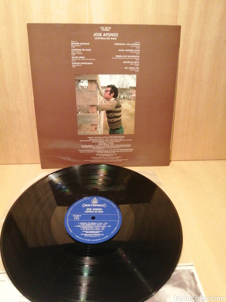 Discos de vinilo: Jos&eacute; Afonso. Cantingas do maio. A&ntilde;o 1975. - Foto 2