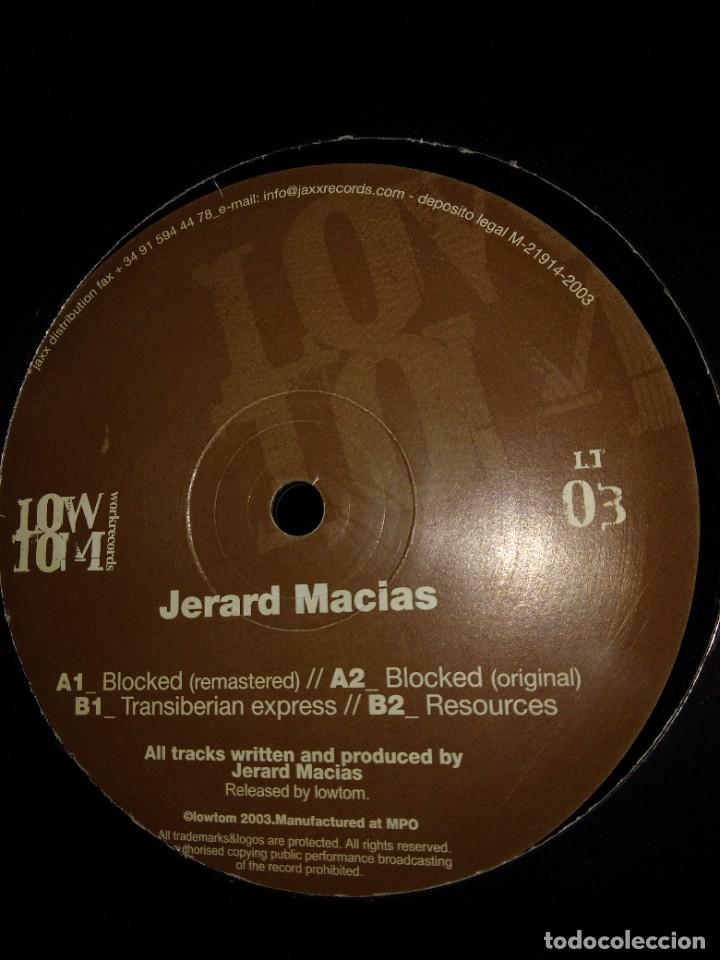 Discos de vinilo: TECHNO E.P. 12&rdquo; - JERARD MACIAS - BLOCKED - (Spain. 2003) - Foto 2