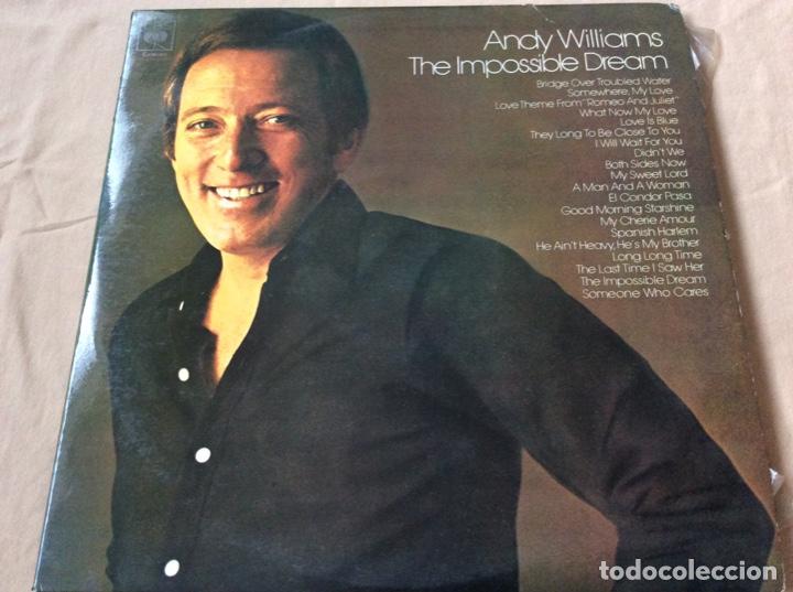 Discos de vinilo: ANDY WILLIAMS - THE IMPOSSIBLE DREAM - 2 LP. Carpeta abierta. - Foto 1