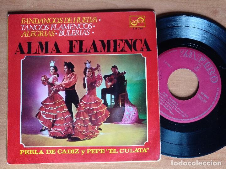 Discos de vinilo: PERLA DE CADIZ ALMA FLAMENCA EP - Foto 1