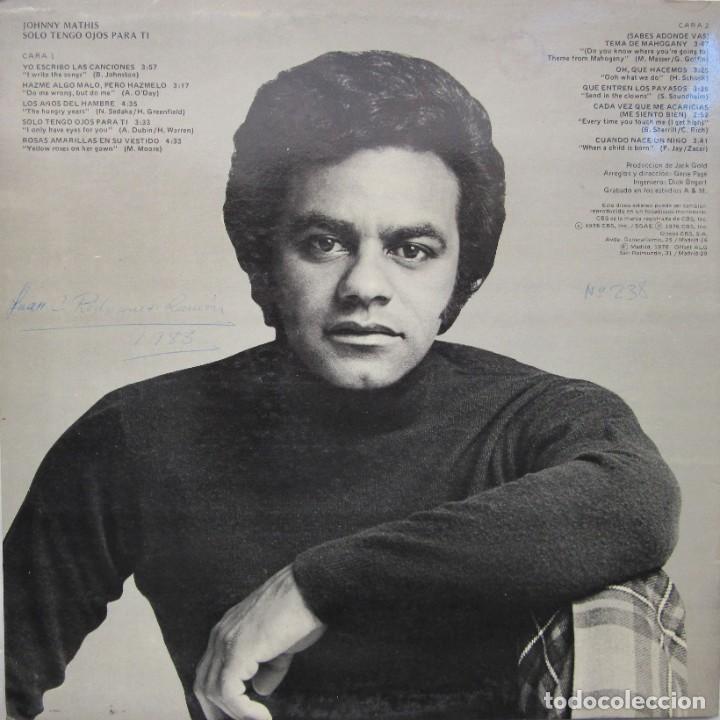 Discos de vinilo: JOHNNY MATHIS - I ONLY HAVE EYES FOR YOU - Foto 2