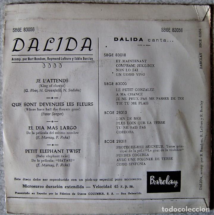 Discos de vinilo: DALIDA.JE L&acute;ATTENDS + 3...EX - Foto 2