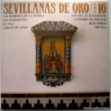 Discos de vinilo: VARIOS (LOS MARISMEÑOS/EL PALI/...) - SEVILLANAS DE ORO VOL.16 - LP DOBLE HISPAVOX 1986 BPY