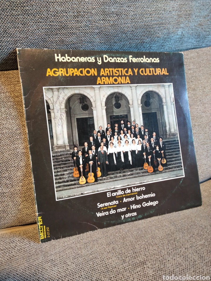Discos de vinilo: Agrupaci&oacute;n art&iacute;stica y cultural Armon&iacute;a ' Habaneras y Danzas ferrolanas LP