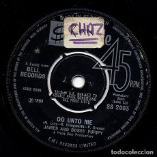 Discos de vinilo: JAMES AND BOBBY PURIFY DO UNTO ME [SG UK 1968] [G+] 🔊. Lote 306633798