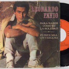 Discos de vinilo: LEONARDO FAVIO PARA SABER COMO ES LA SOLEDAD ALMENDRA [SG SPAIN 1970] [VG+] 🔊